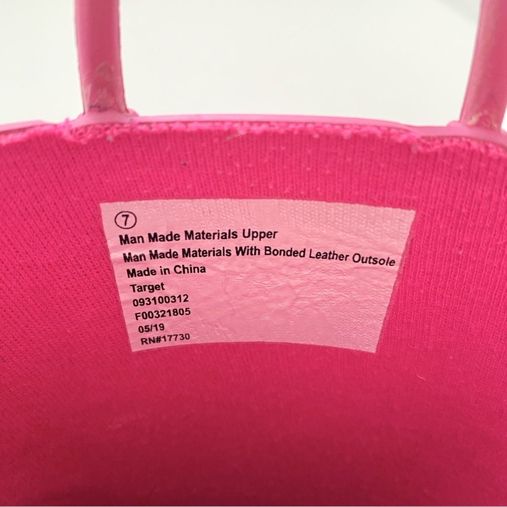 Cat & Jack Pink Rain Boots with Dinosaur Print - Size 7 - Picture 7 of 7